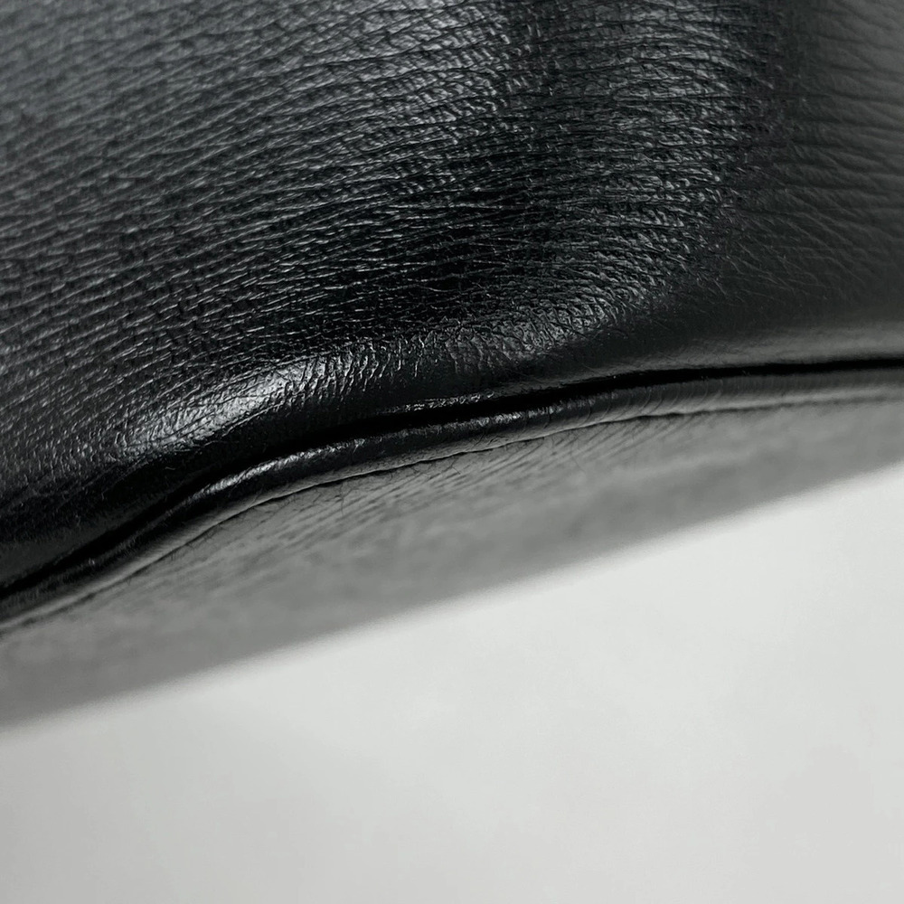 Gucci leather bag logo tote black shoulder
